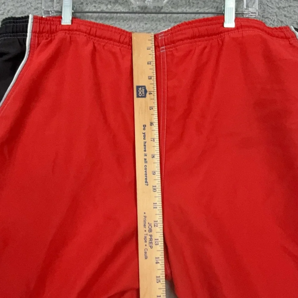 Speedo Swim Trunks Mens 42 Red Colorblock Waterproof Pocket Mesh Lined Shorts 3X